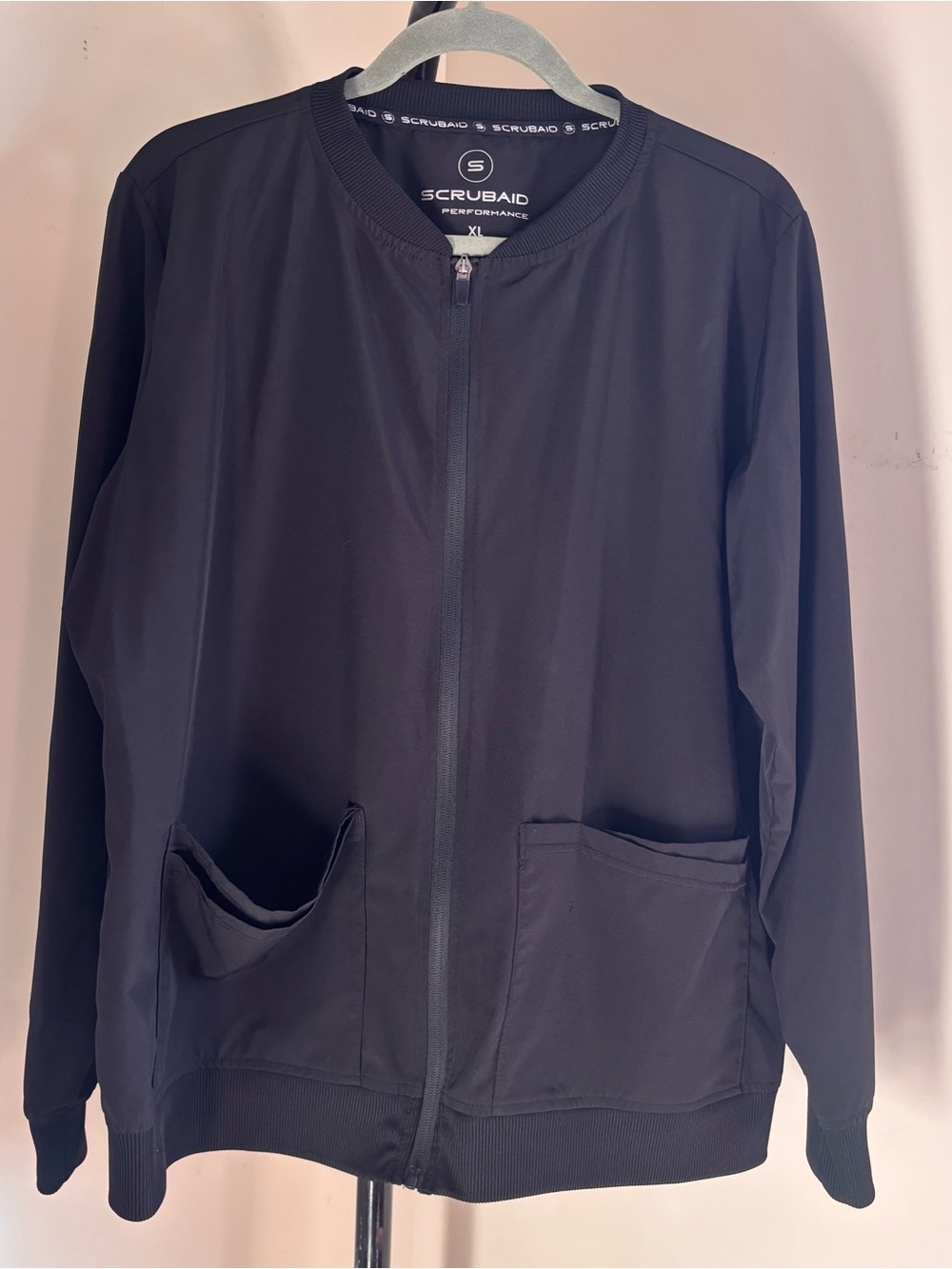 Scrubaid Performance Medical Scrub Women's Black Zip-Front Jacket